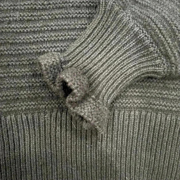 [S]Madewell Black Ruffle-Neck Pullover Sweater in  Cotton-Merino Yarn - Picture 5 of 10